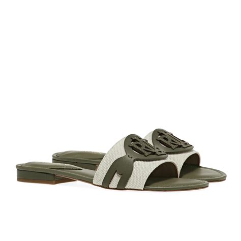 alegra canvas leather sliders.